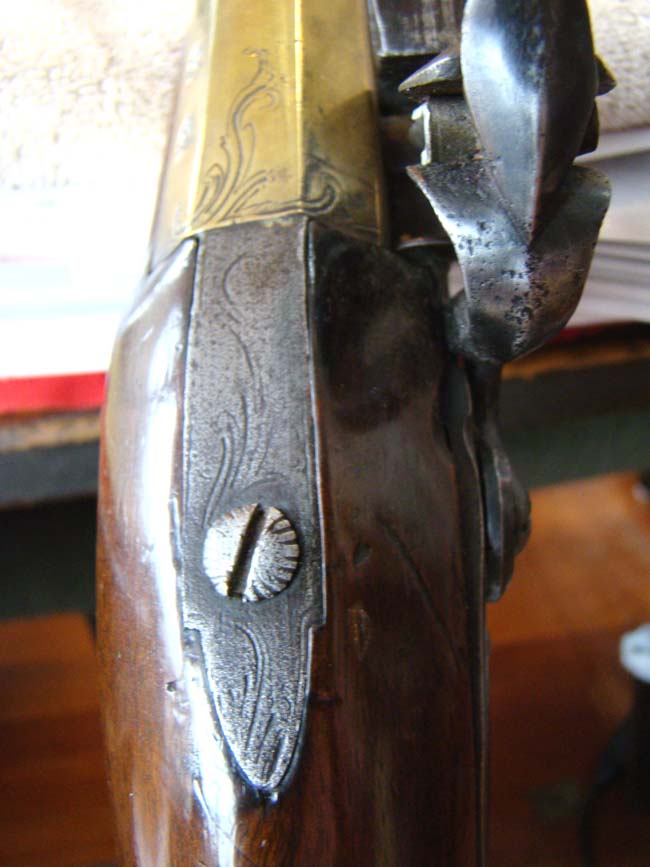 An historically important Brass barreled flintlock blunderbuss owned by Alexander Speirs of Elderslie, Scotland, circa 1755-1760. — image 10